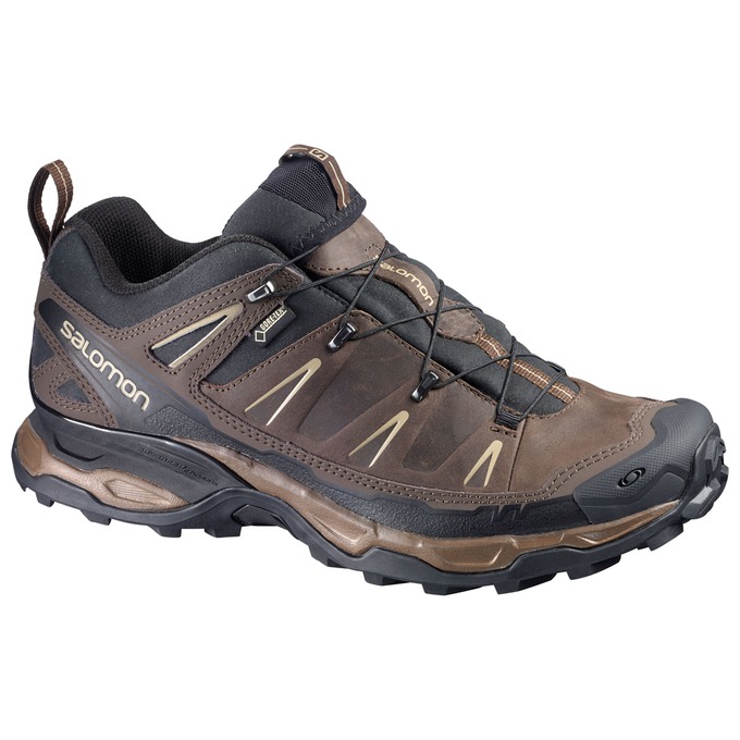 Salomon Israel X ULTRA LTR GTX® - Mens Hiking Shoes - Brown Black (KETV-51078)